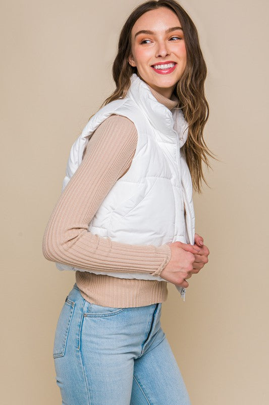 Stylish Puffer Vest with Pockets