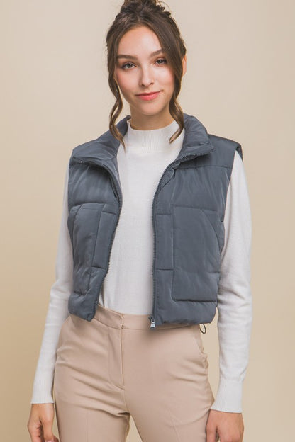 Stylish Puffer Vest with Pockets