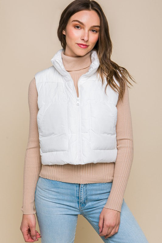 Stylish Puffer Vest with Pockets