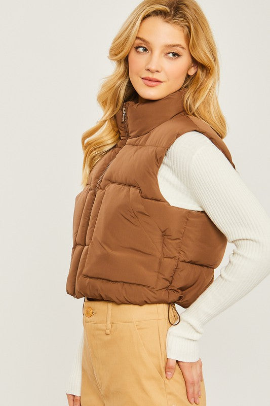 Stylish Puffer Vest with Pockets