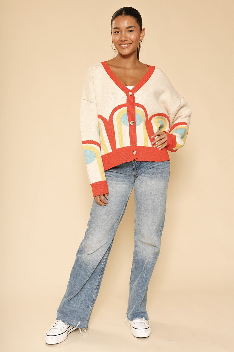 Retro Arch Cardigan Miss Sparkling