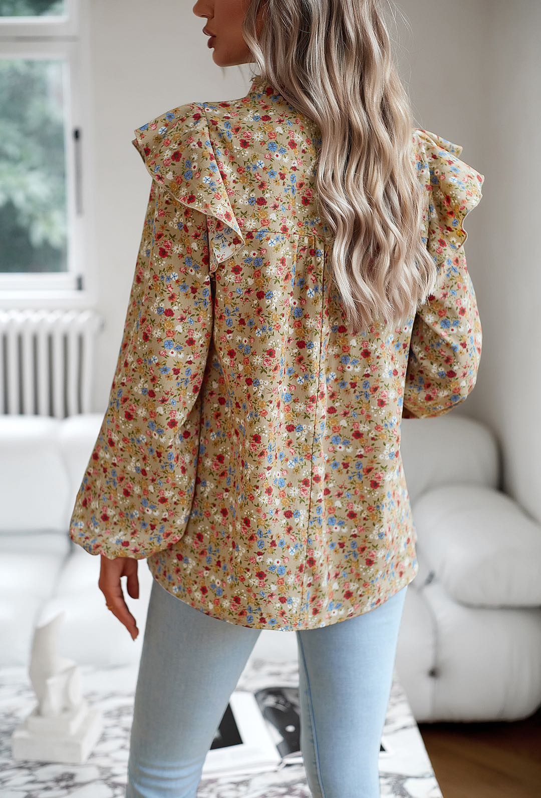 Long Sleeve Floral Blouse Miss Sparkling