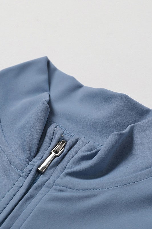 Zippered Activewear Romper – All-in-One High-Performance Jumpsuit