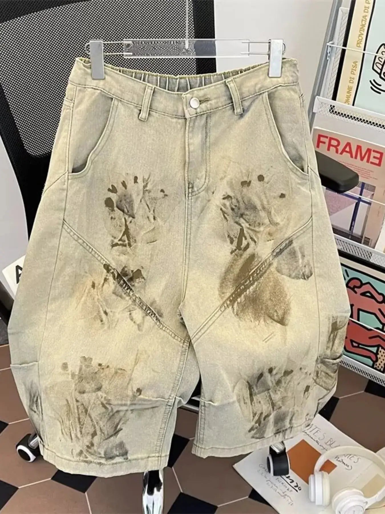 Men's Plus Size Vintage Wash Denim Shorts Simply Love