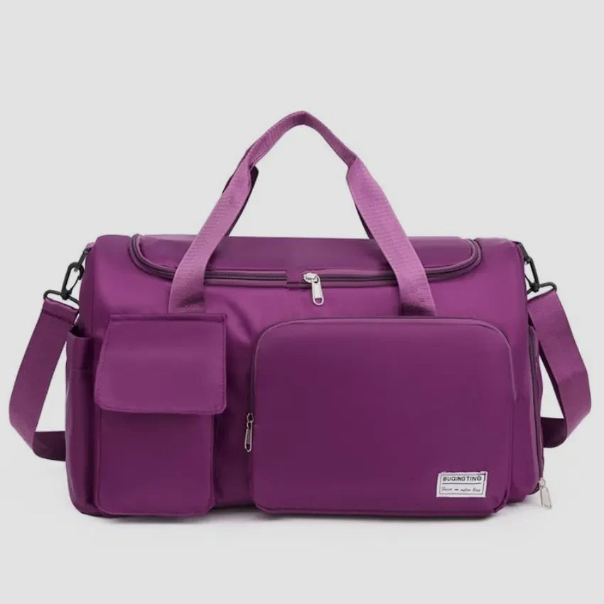 Ultimate Oxford Travel Duffel – Multi-Pocket, Shoe Compartment & Luggage Strap