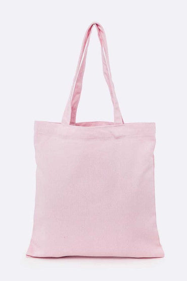 Large Sequins Eye Patch Canvas Tote