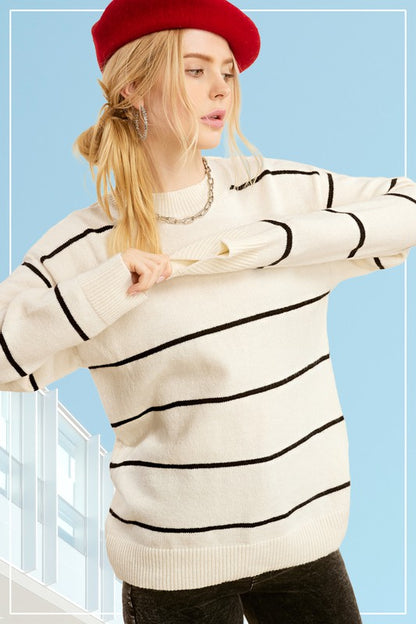 Eunice striped pullover sweater