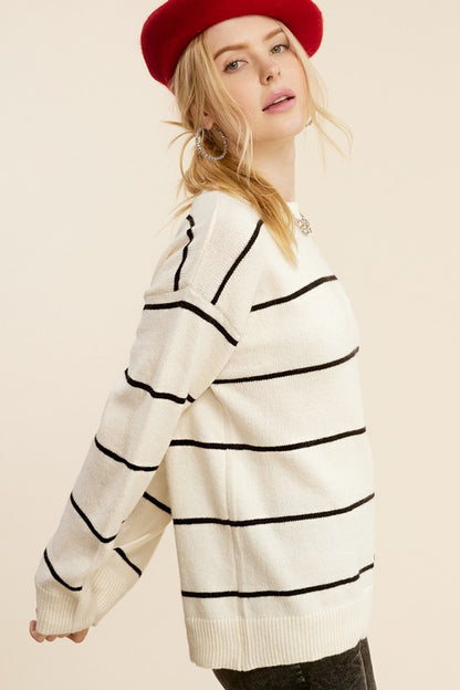 Eunice striped pullover sweater