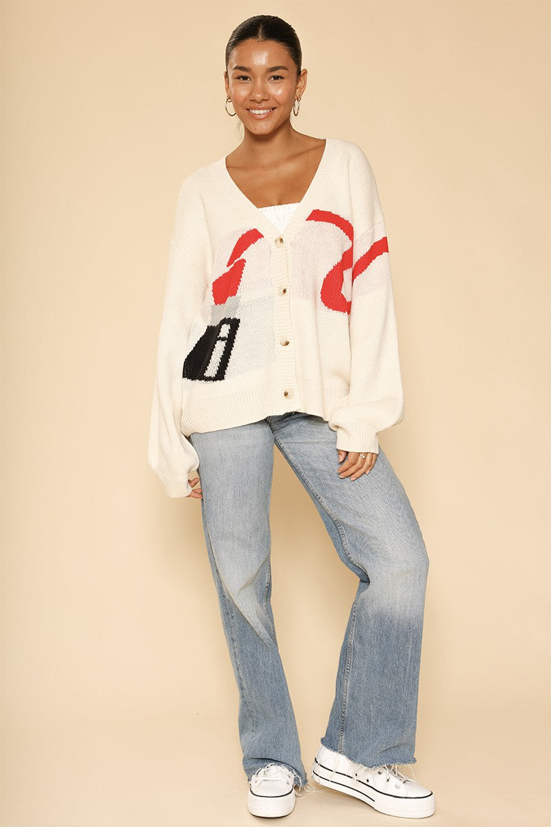 Lipstick cardigan Miss Sparkling