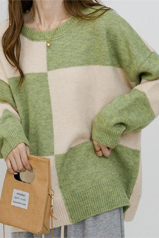 Checkered sweater Miss Sparkling