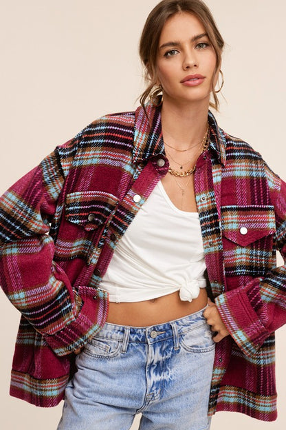 Plaid oversized jacket by Hailee