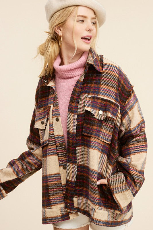 Plaid oversized jacket by Hailee