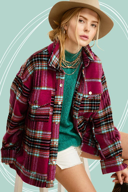 Plaid oversized jacket by Hailee