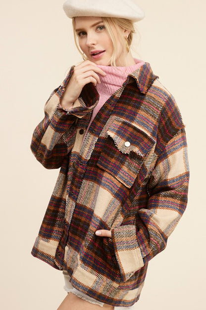 Plaid oversized jacket by Hailee