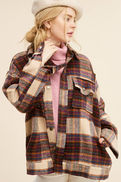 Plaid oversized jacket by Hailee