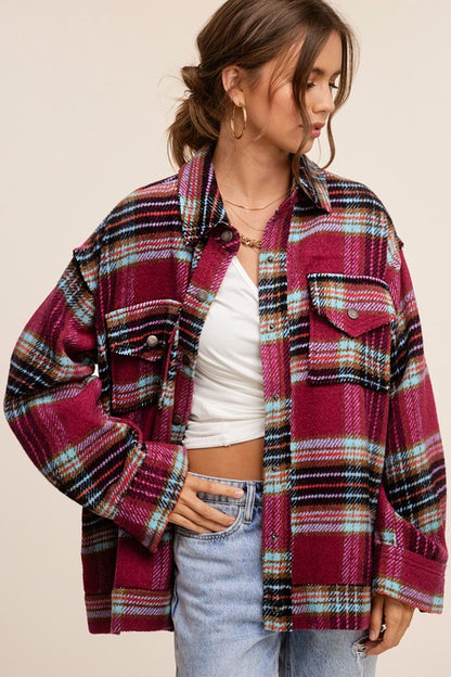 Plaid oversized jacket by Hailee