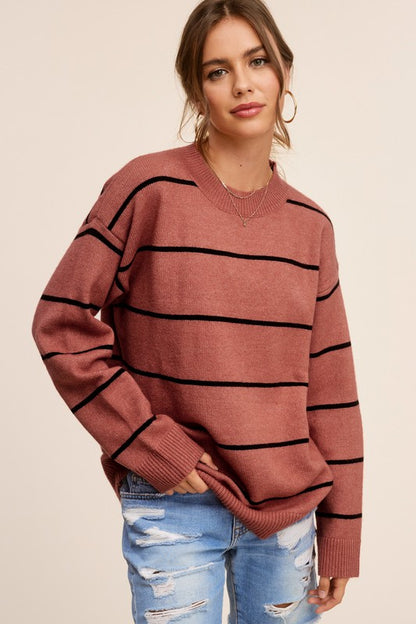 Eunice striped pullover sweater