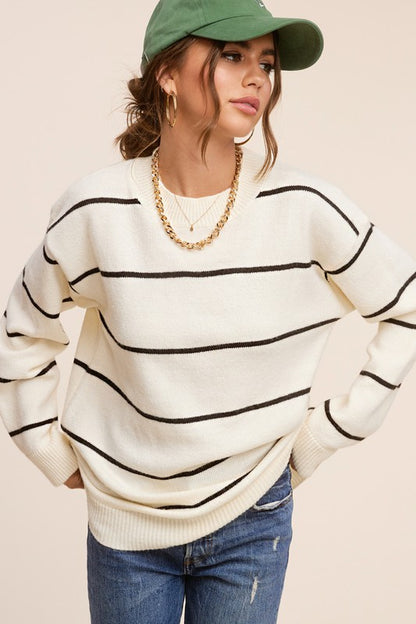 Eunice striped pullover sweater