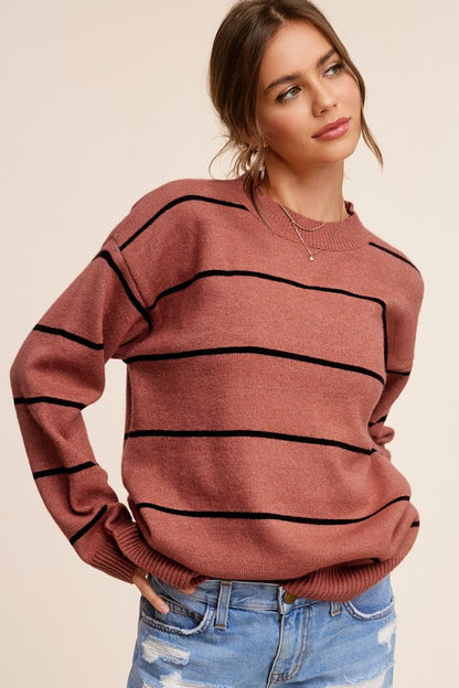 Eunice striped pullover sweater