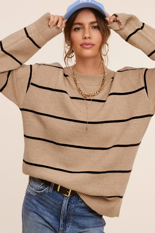 Eunice striped pullover sweater