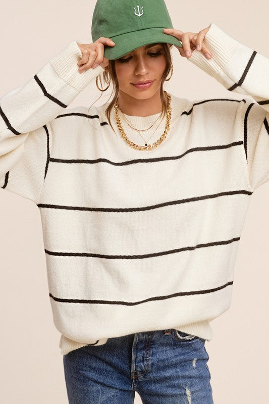 Eunice striped pullover sweater