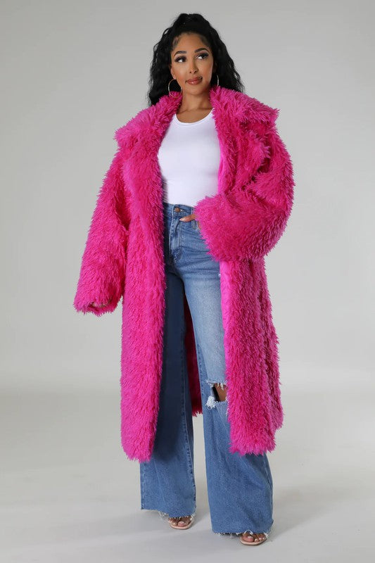 Fluff It Up: Fuzzy Glam Heavy Coat Coco’s Tee Boutique