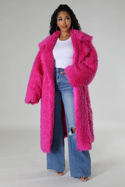 Fluff It Up: Fuzzy Glam Heavy Coat