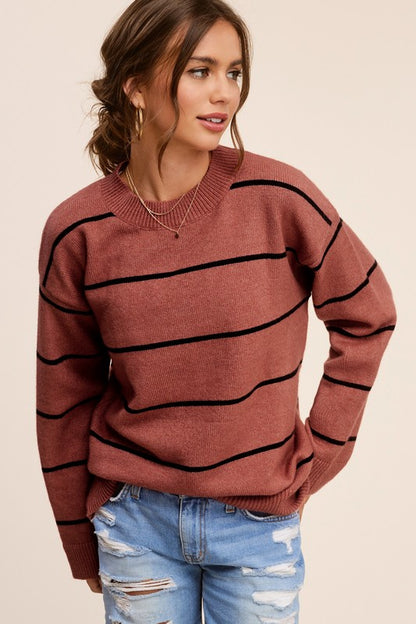 Eunice striped pullover sweater