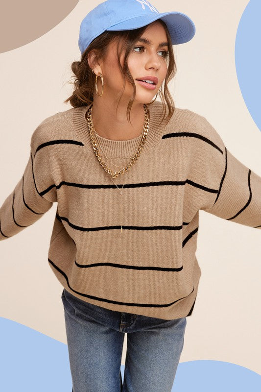 Eunice striped pullover sweater