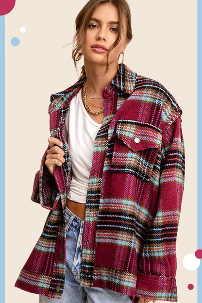 Plaid oversized jacket by Hailee