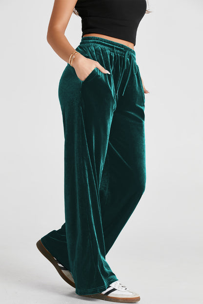 Evergreen wide leg pants - drawstring waist