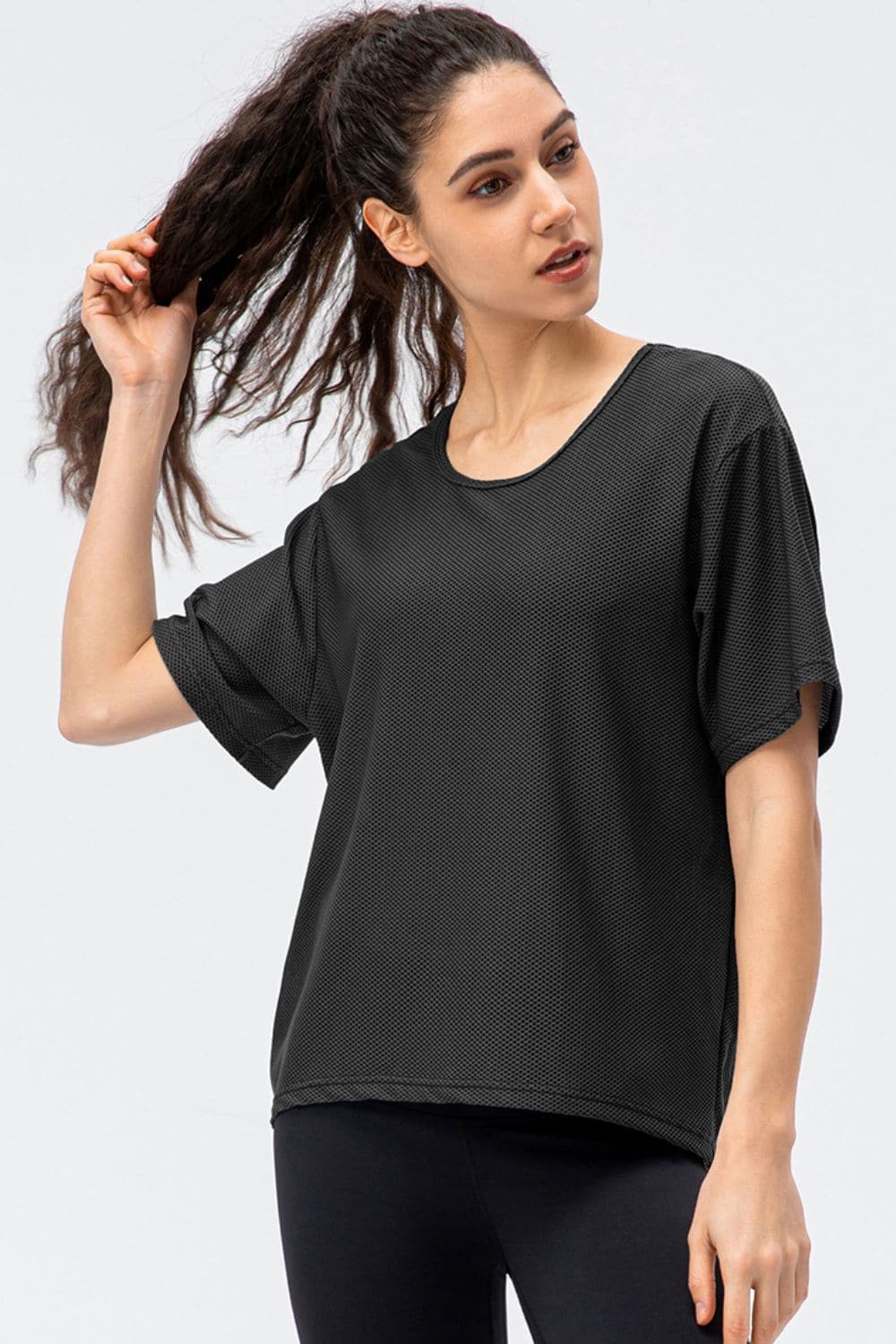 Round Neck Short Sleeve Active Tee.