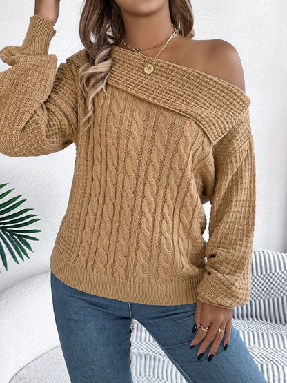 Asymmetrical knit sweater - acrylic