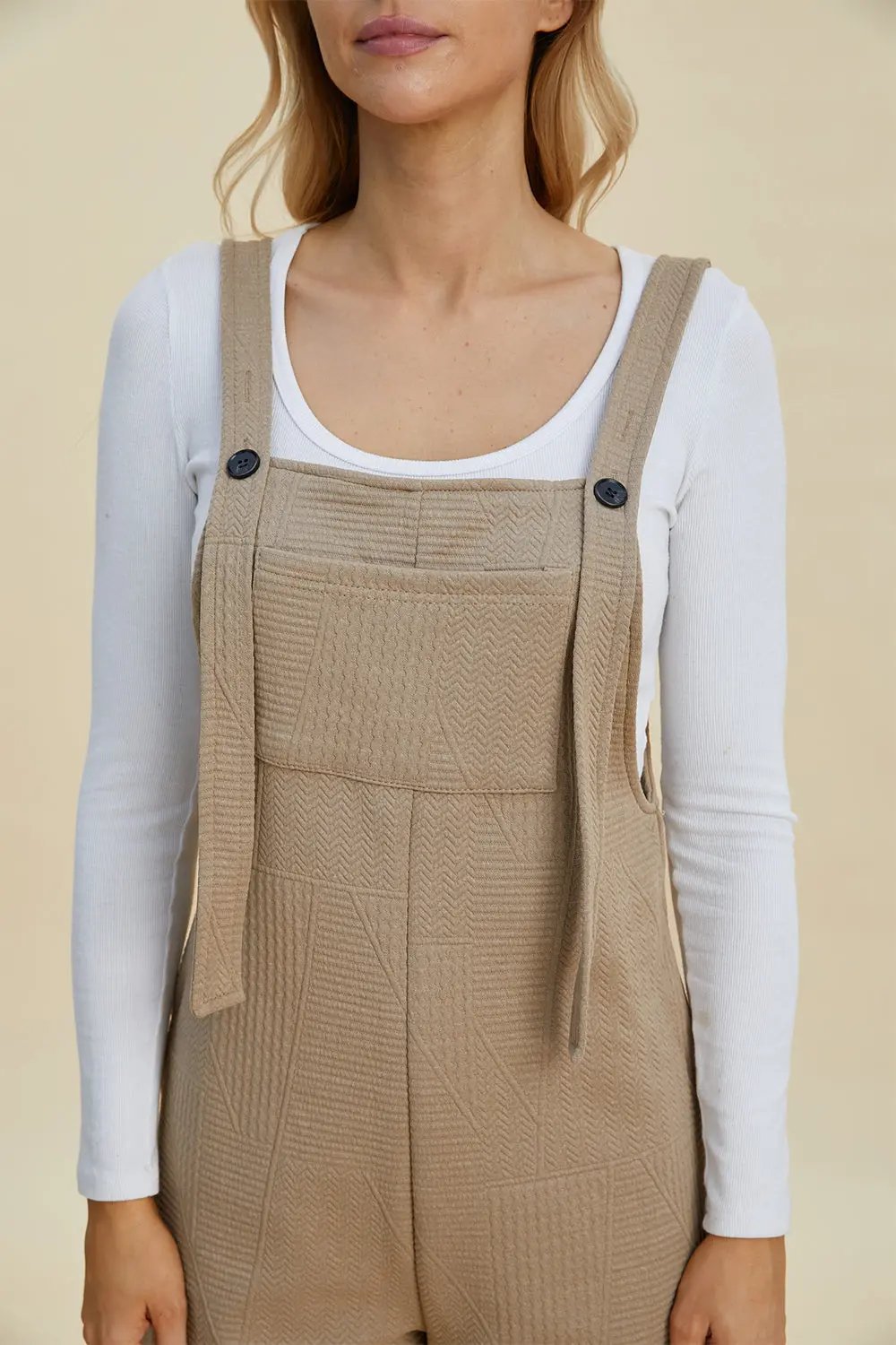 Double Take Full Size Texture Sleeveless Romper - Love Salve