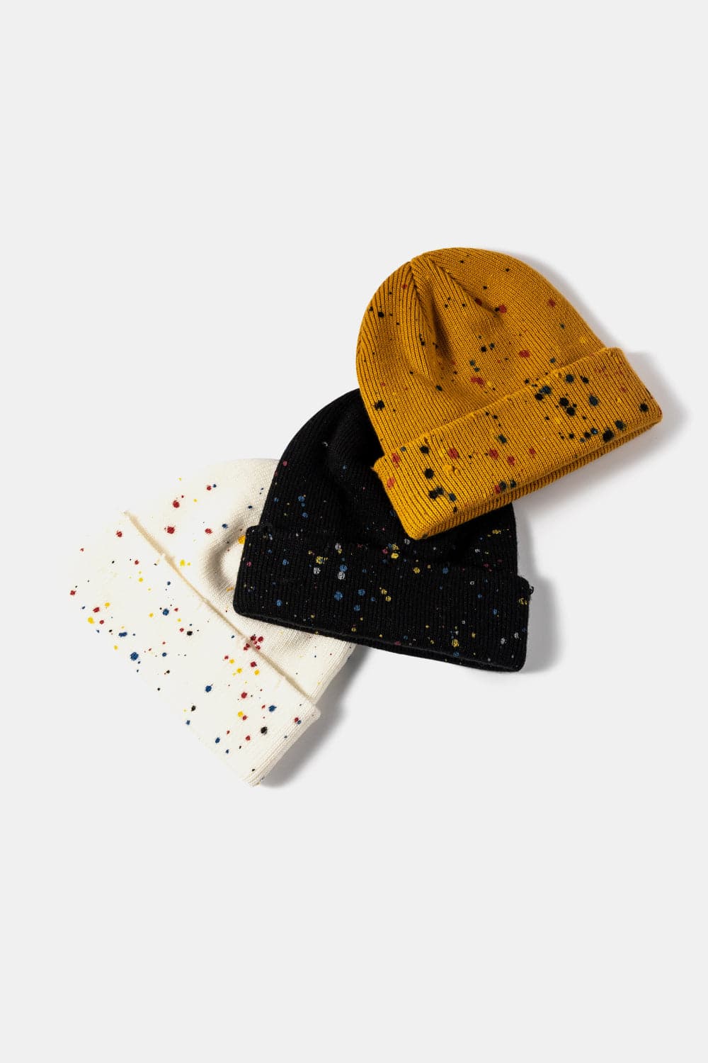 Confetti Rib-Knit Cuff Beanie.