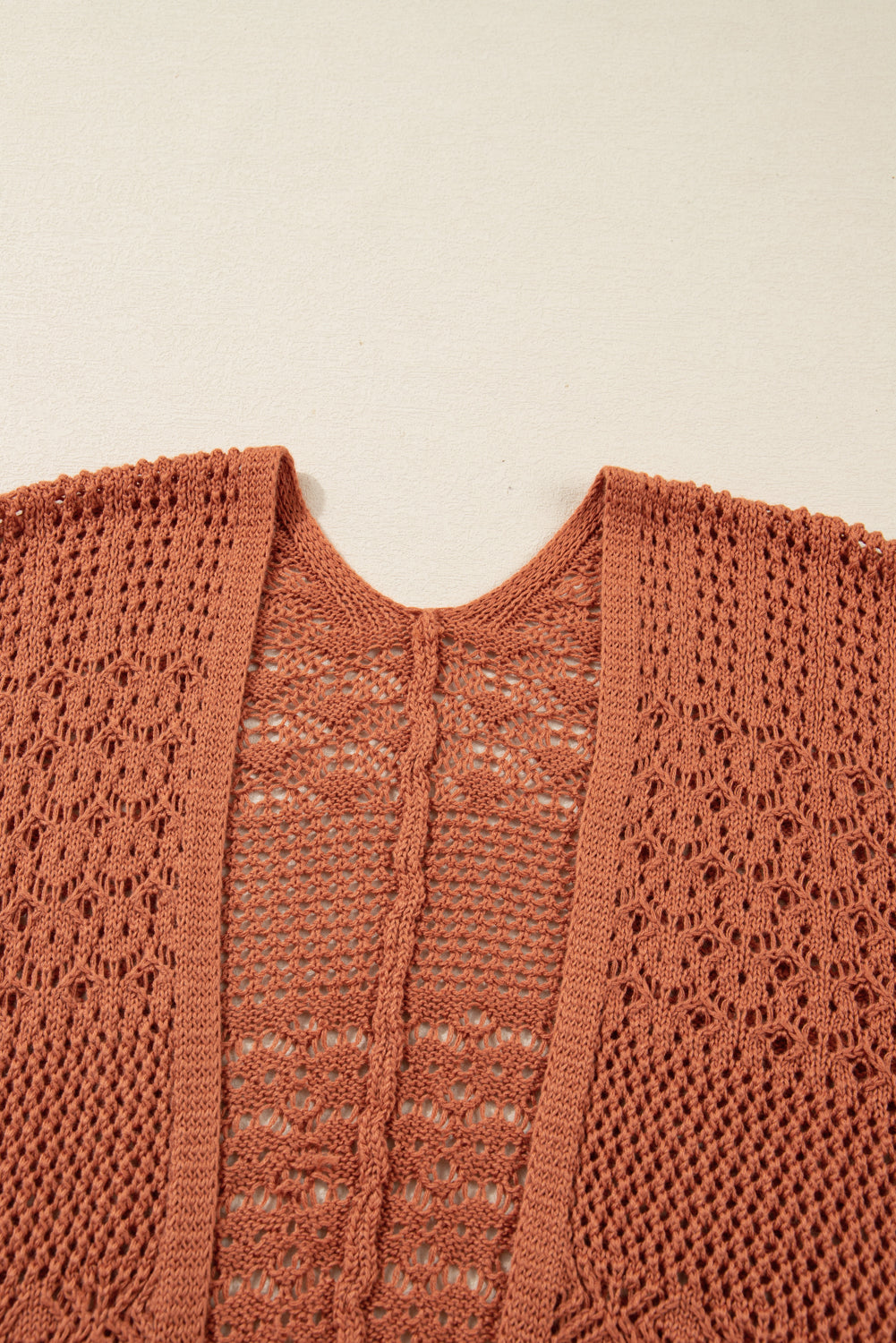 Redwood Burl Mixed Pattern Knitted Open Front Plus Cardigan Dear-Lover Dropshipping