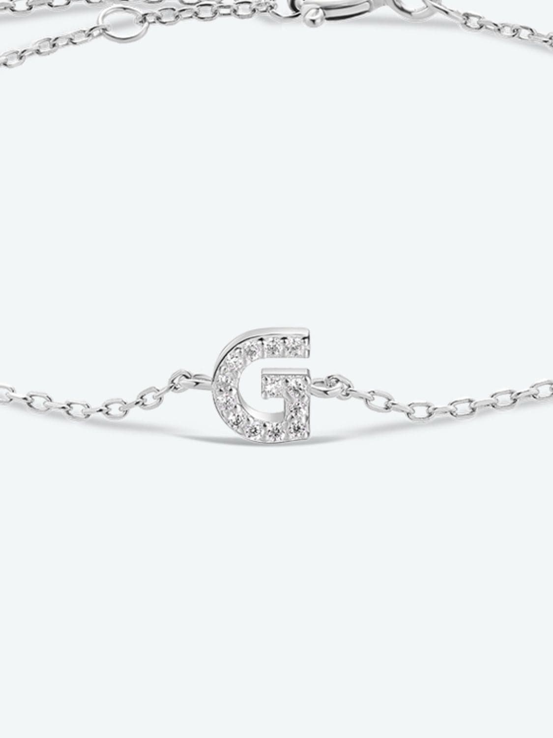 G To K Zircon 925 Sterling Silver Bracelet.