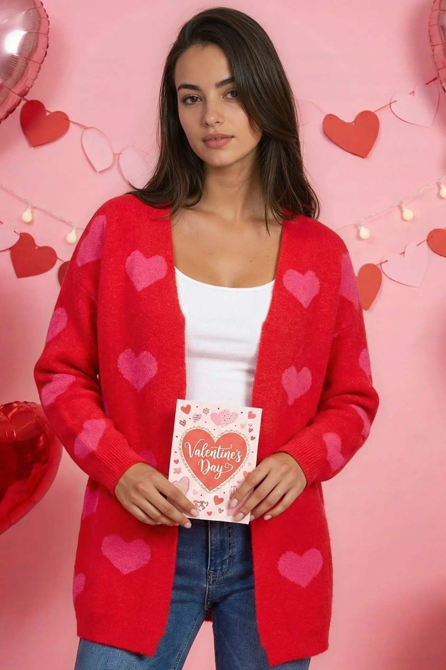 Open Front Heart Cardigan Miss Sparkling