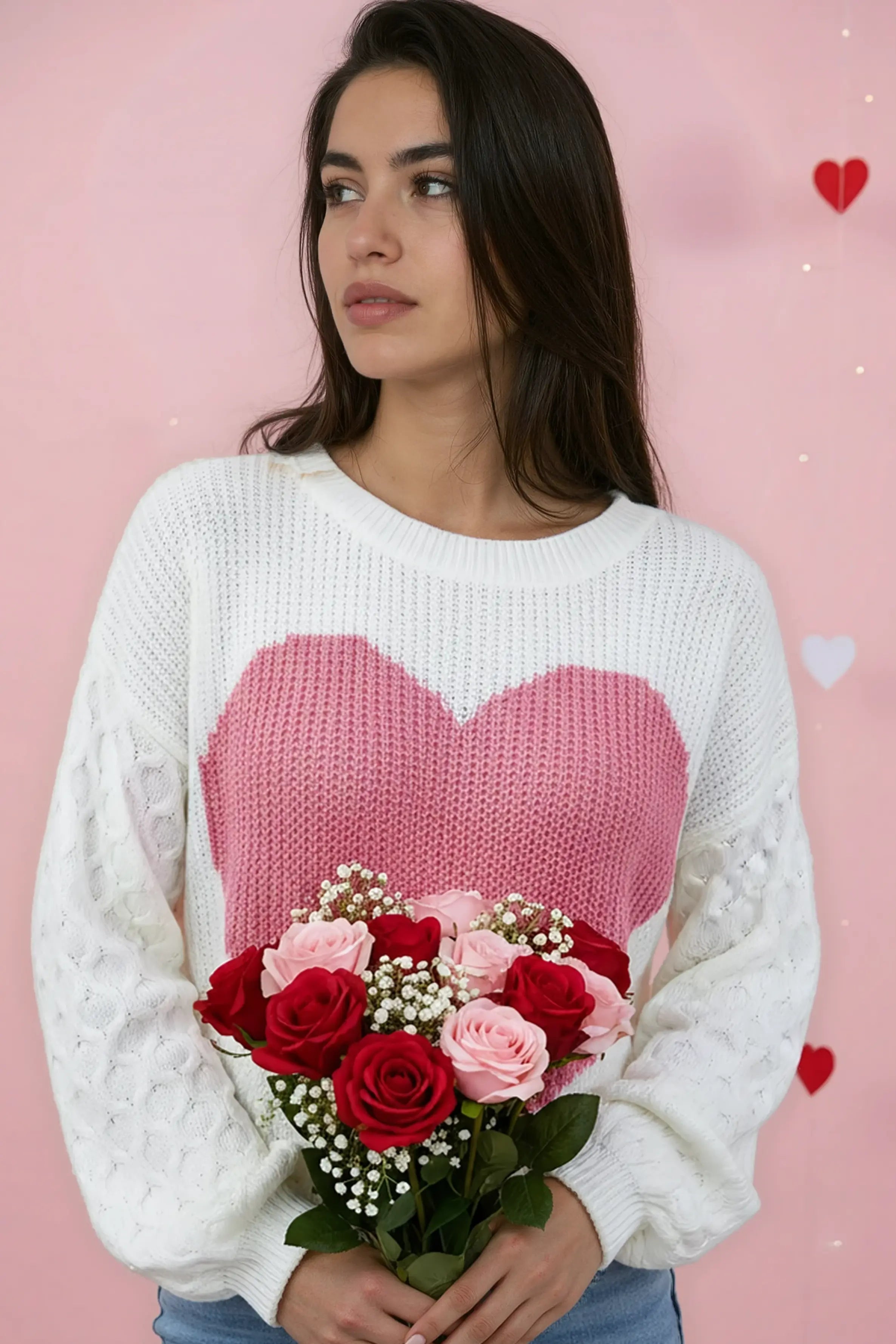 Heart knit sweater Miss Sparkling