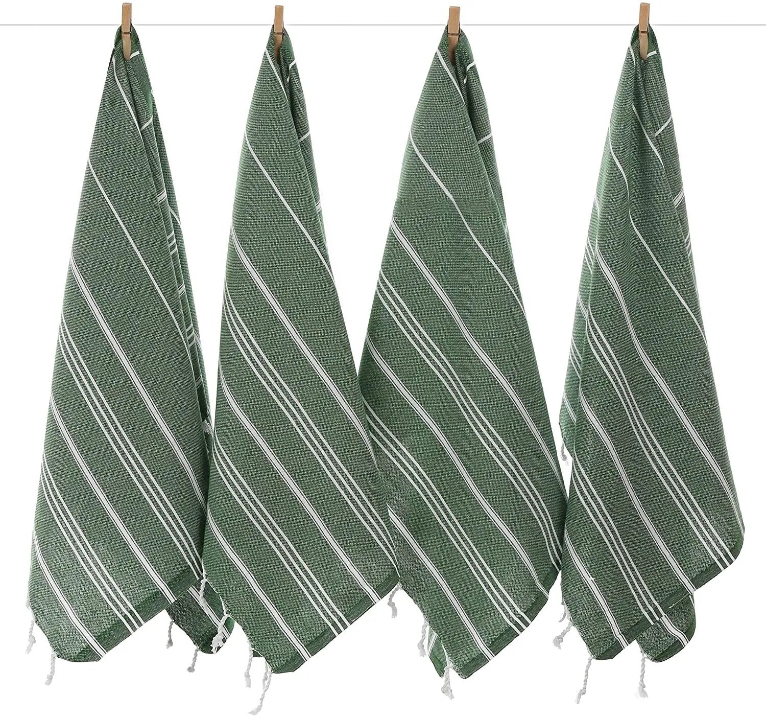 Monaco Hand Towel 100 Percent Natural Turkish Cotton 20 Inch W x 36 Inch L Eco Friendly Quick Drying Soft Large Size - Love Salve 