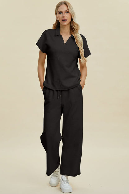 Double Take short sleeve top & pants set