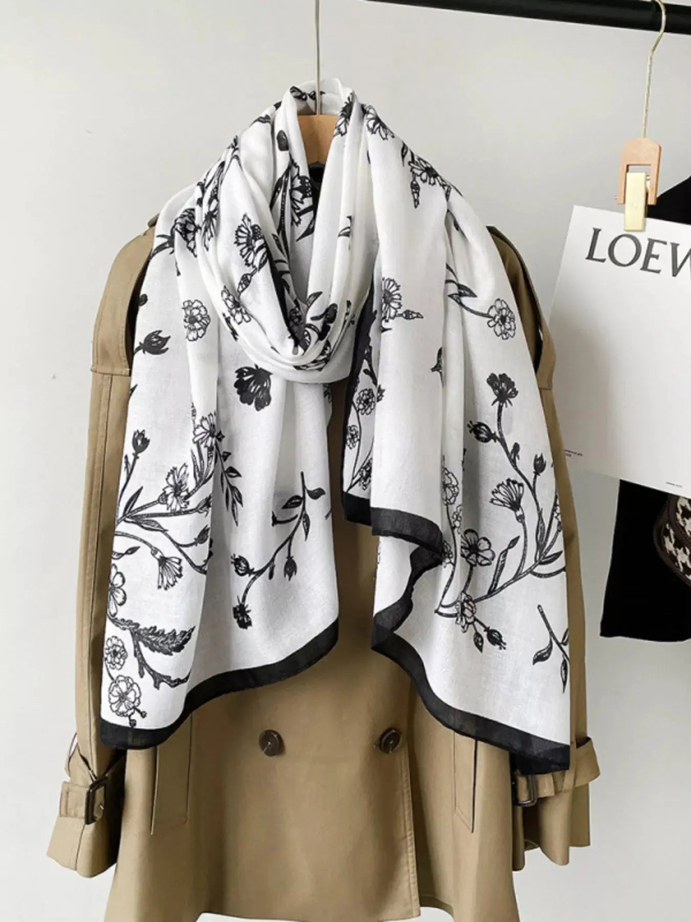 Floral Print Lightweight Scarf Simply Love