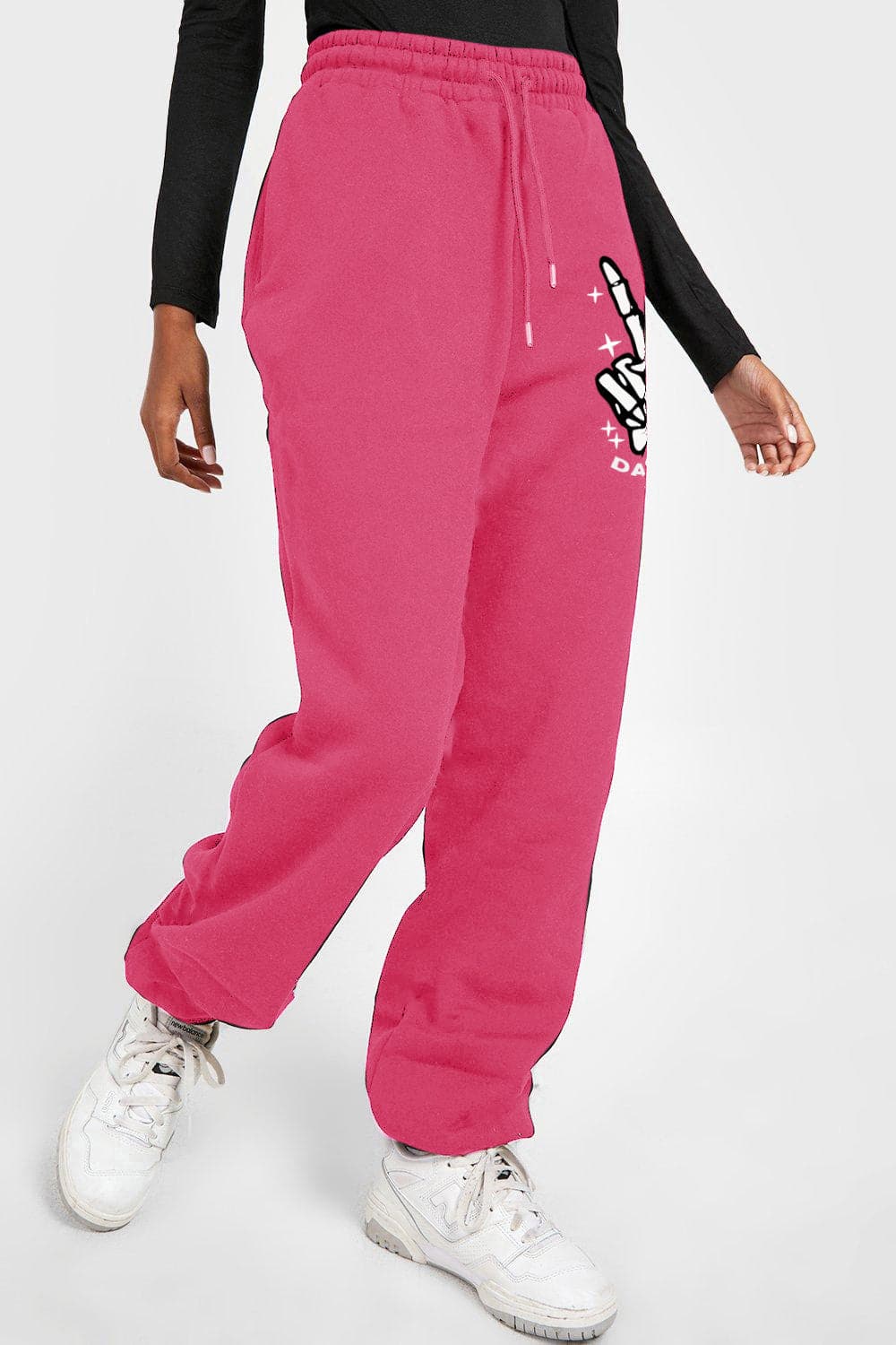 Simply Love Simply Love Full Size Drawstring DAY YOU DESERVE Graphic Long Sweatpants.