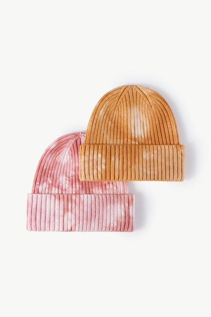 Tie-Dye Ribbed Cuffed Beanie.