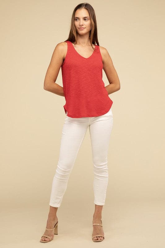 V Neck Sleeveless Cami Top.