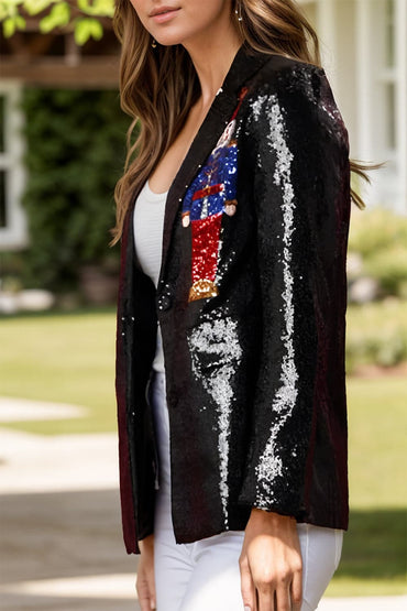 Sparkling sequined blazer for women