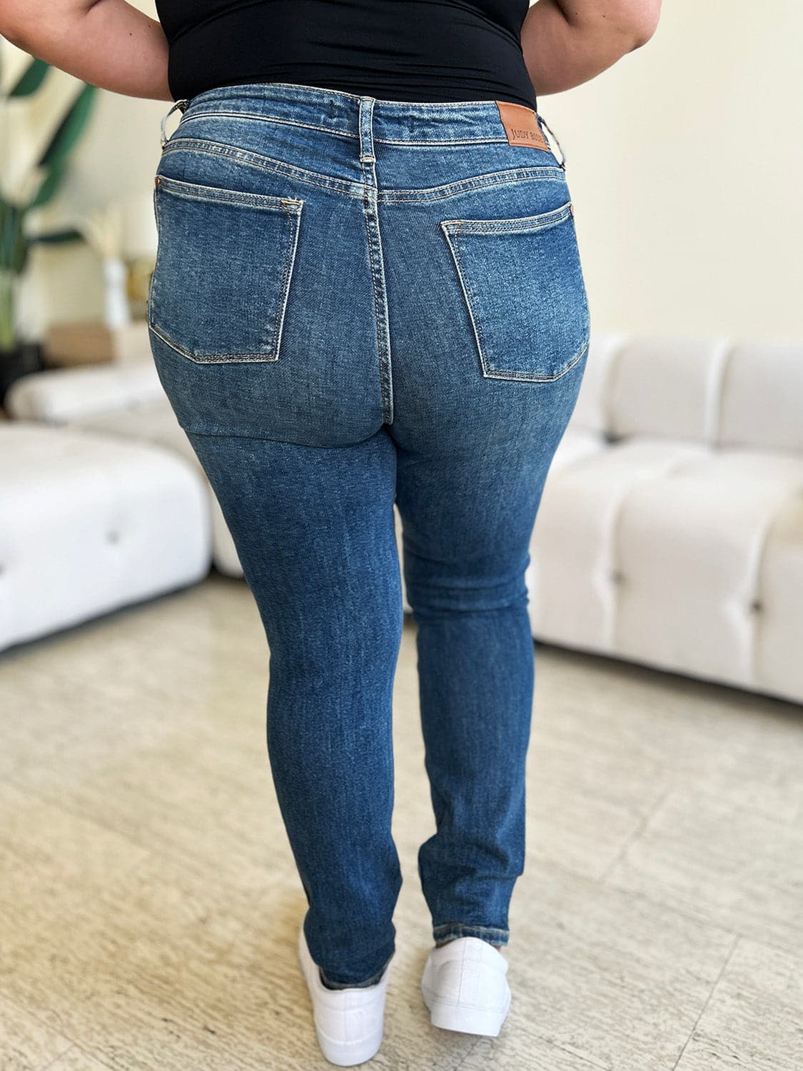 Judy Blue Full Size High Waist Skinny Jeans.