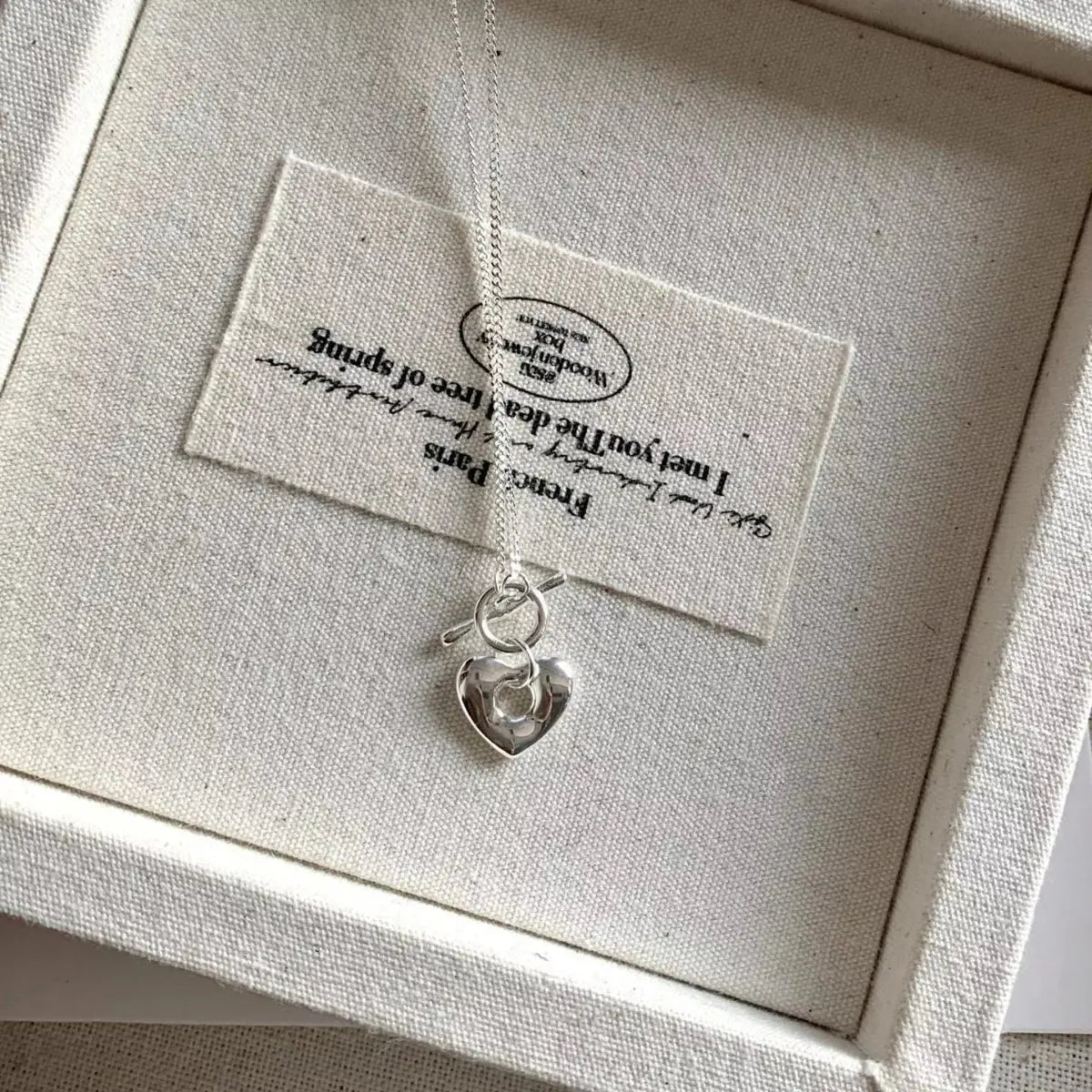 925 Sterling Silver Heart Toggle Clasp Necklace Simply Love