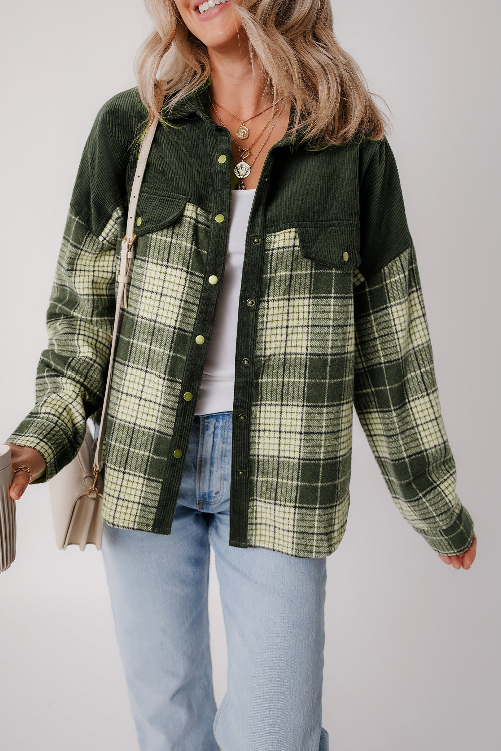 Everyday Plaid Corduroy Jacket