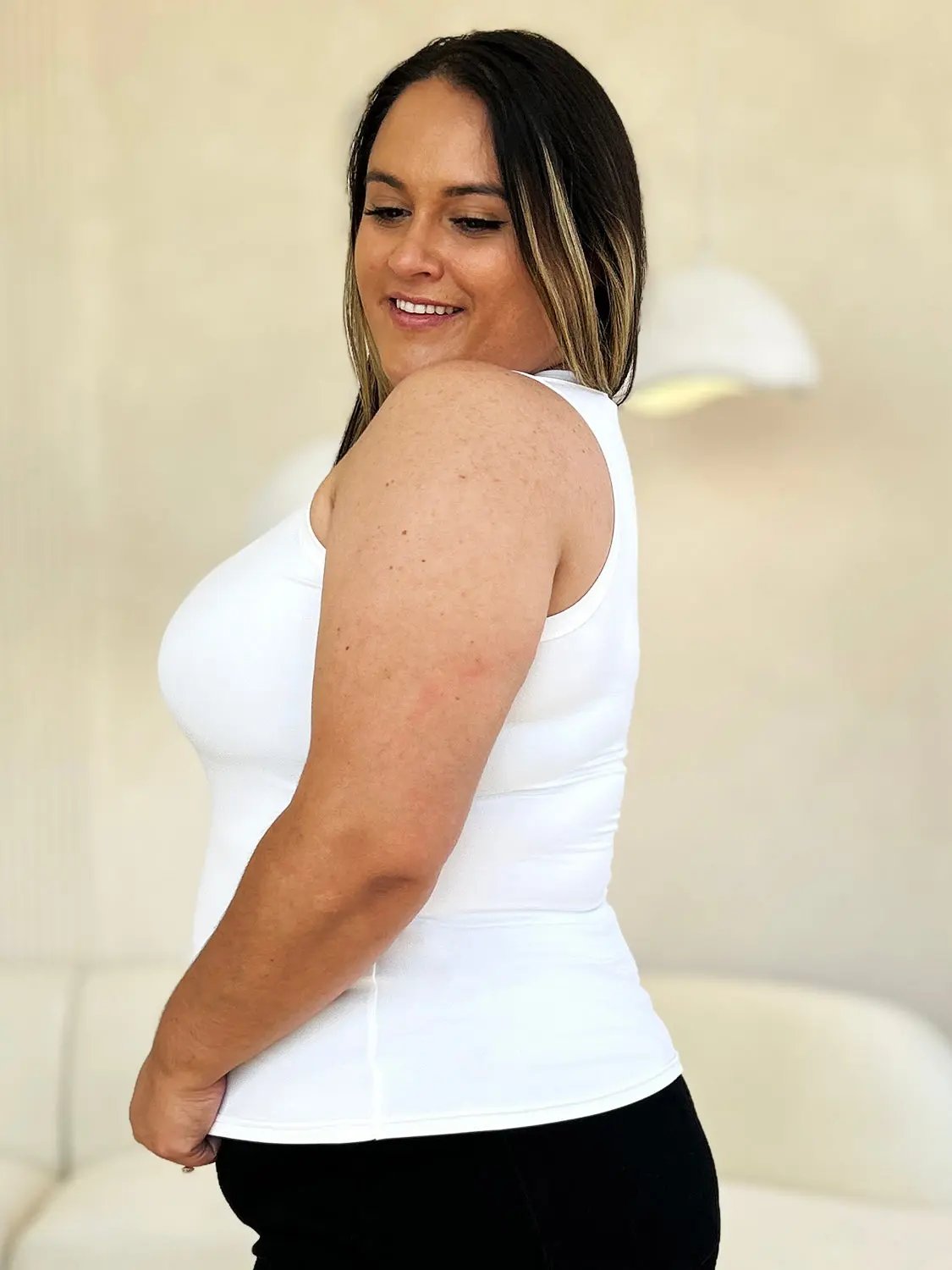 Basic Bae Full Size Round Neck Slim Tank - Love Salve